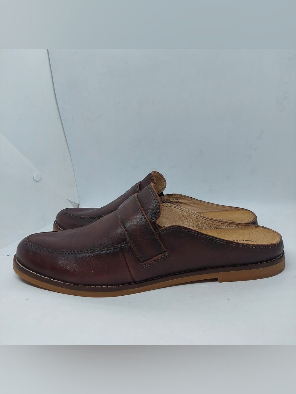 Taos Royal Mules Slip On Comfort Shoes Flats Brown Leather Womens Size 8.5